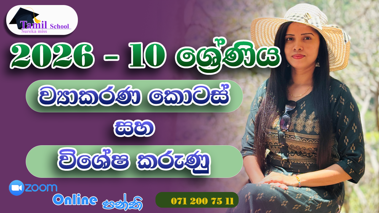 ව්‍යාකරණ කොටස් හා විශේෂ කරුණු